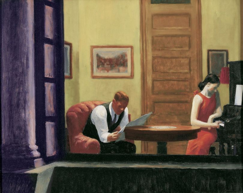 Room in New York de Edward Hopper. 1932