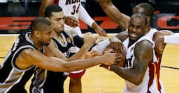 <p>during Game Six of the 2013 NBA Finals at AmericanAirlines Arena on June 18, 2013 in Miami, Florida.</p>
